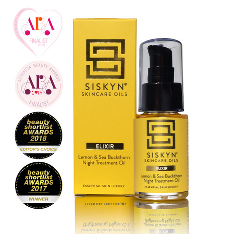 Elixir - Lemon & Sea Buckthorn Brightening Night Oil 30ml - Siskyn Skincare Oils