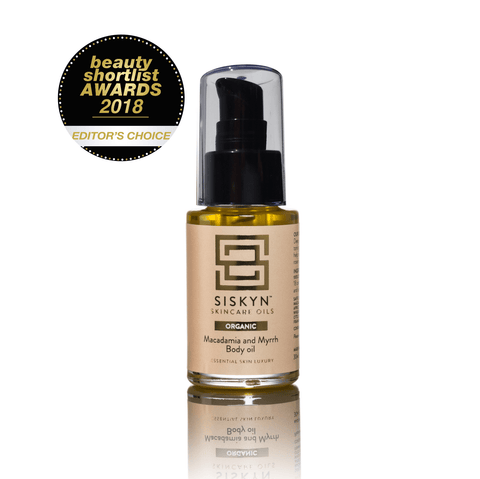 Organic - Macadamia & Myrrh Body Oil 30ml - Siskyn Skincare Oils